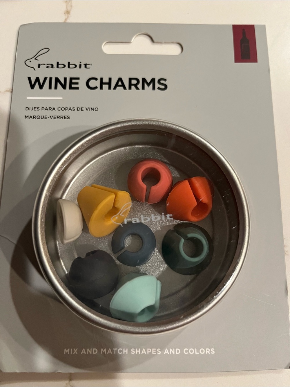 rabbit Wine Charms - Multicolor Silicone Glass Markers